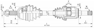 OPEN PARTS drs634000 -  Приводной вал